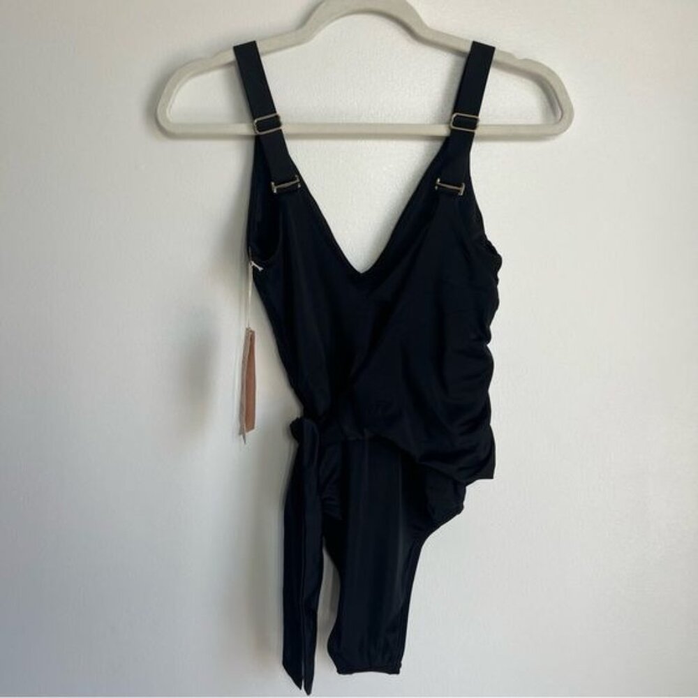 Free People We are HAH Wrap it Up Swimsuit in Black - S - Picture 3 of 8